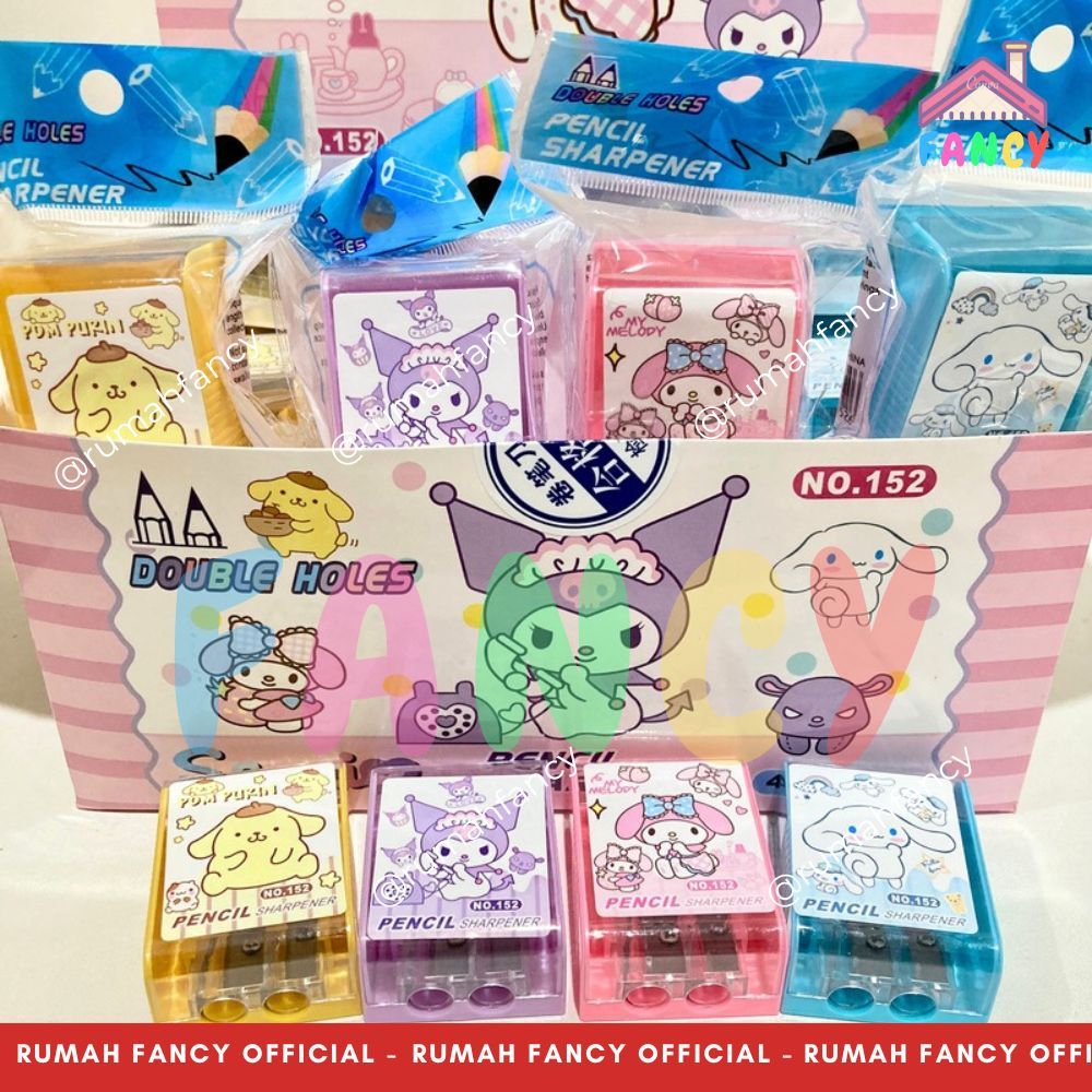 

[GROSIR 1 BOX ISI 48 PCS] Serutan Rautan 2 Lubang Kemasan Plastik Boneka MELODI KURO CINAMON 152 Unik Lucu Murah