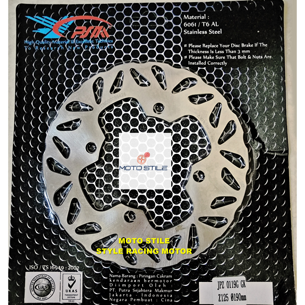 Piringan Cakram Belakang 190mm PSM Yamaha Jupiter MX 135