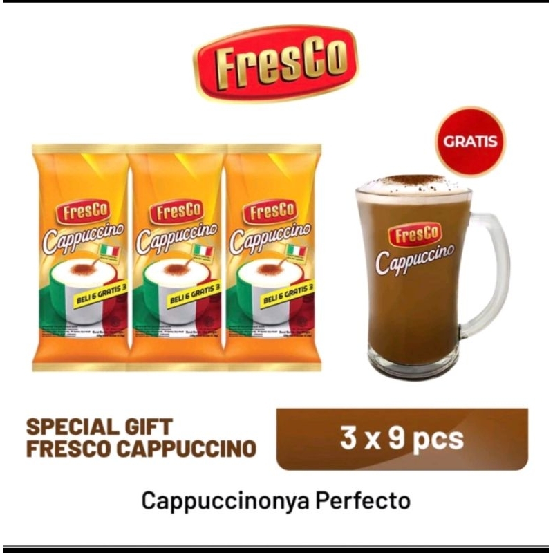 

Spesial Gift Fresco Cappucino 3Xpack FREE GLASS