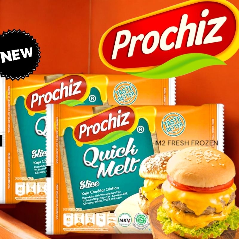 

Prochiz Quick Melt Slice Keju | ISI 5 Lembar 85 Gram