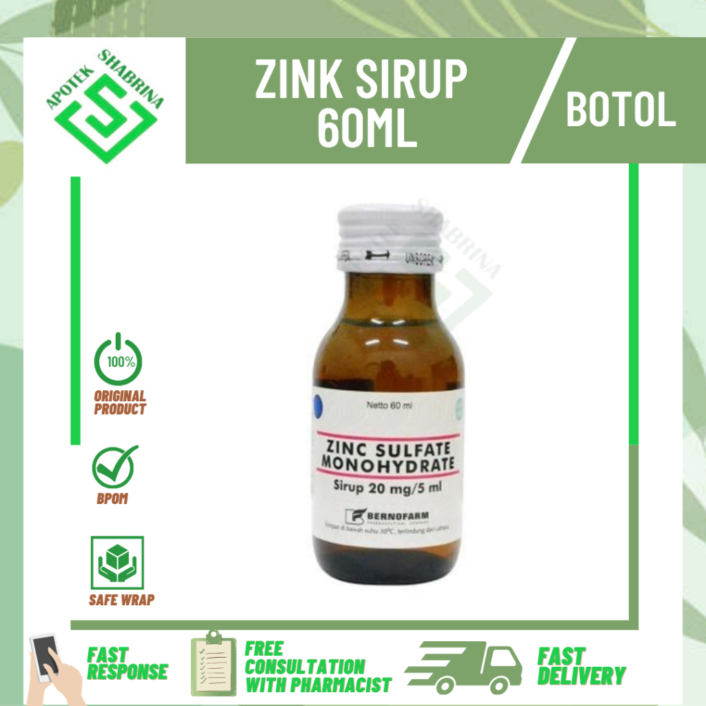 zink sirup anak / zinc sirup / sesuai stok apotek