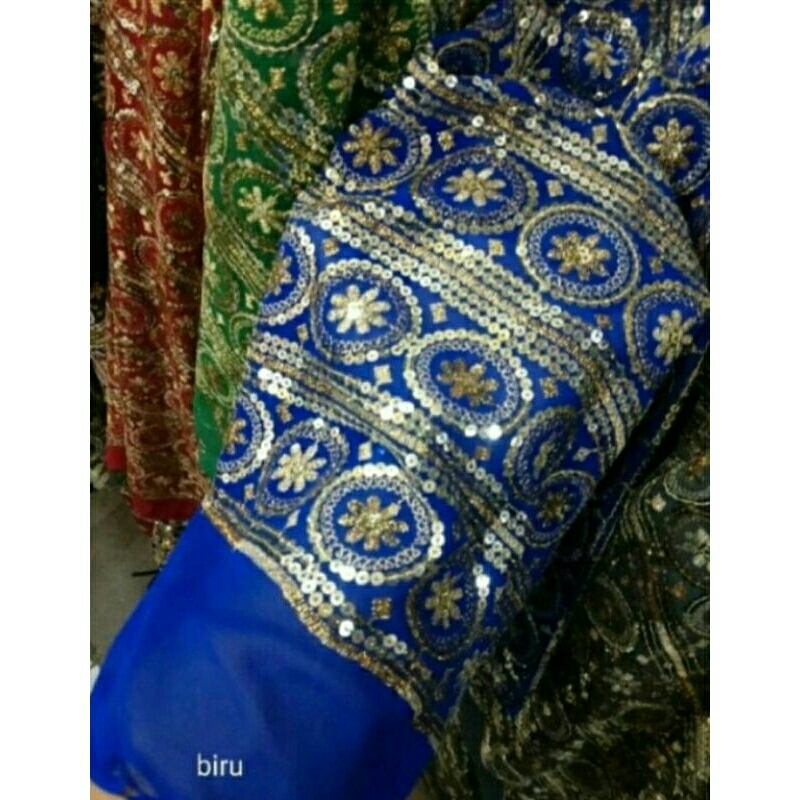 bahan/kain sari india/ sari india full payet