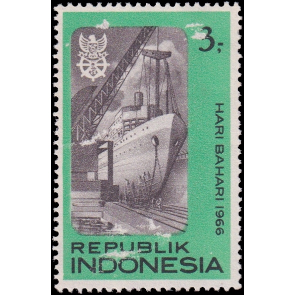 

Prangko Indonesia 1966 Maritime Day Scott #694 Mint Never Hinged Fair