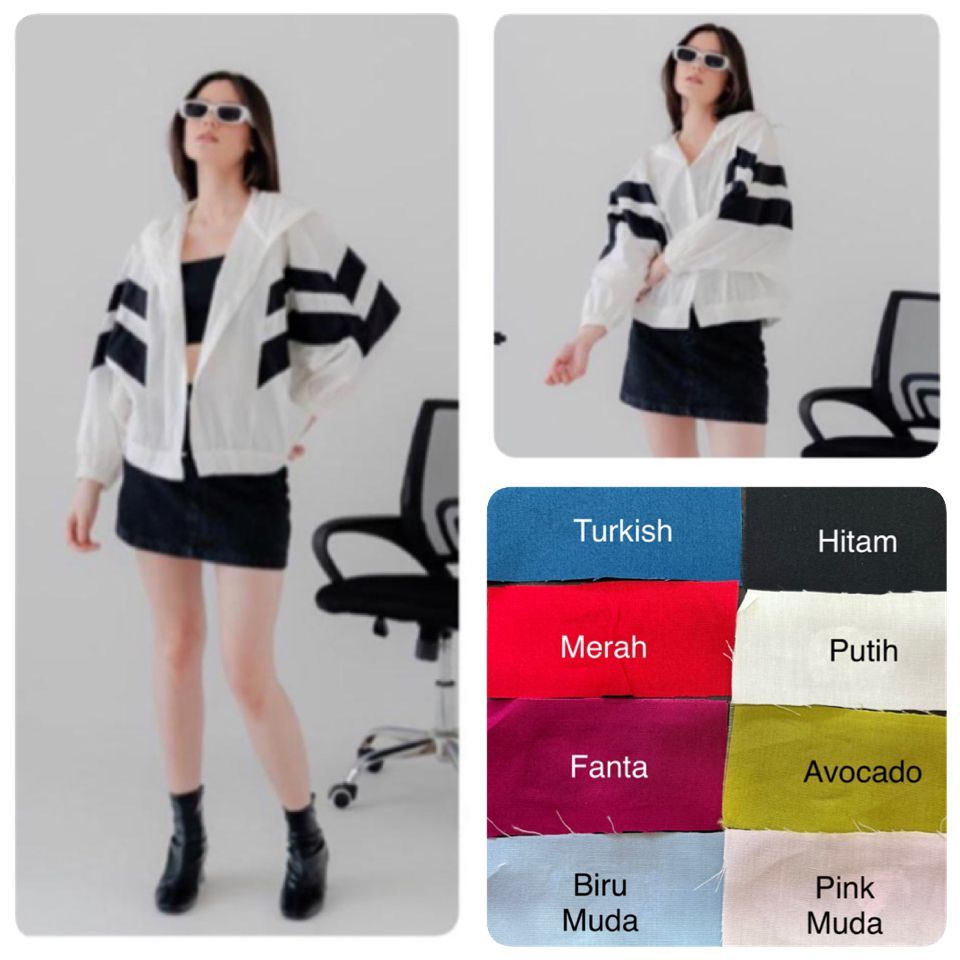 KEMEJA MERAH ADDIDAS HOODIE TOP KATUN JEPANG ZRA / STRAPPY HOODIE ATASAN WANITA OVERSIZE T573 / KEME
