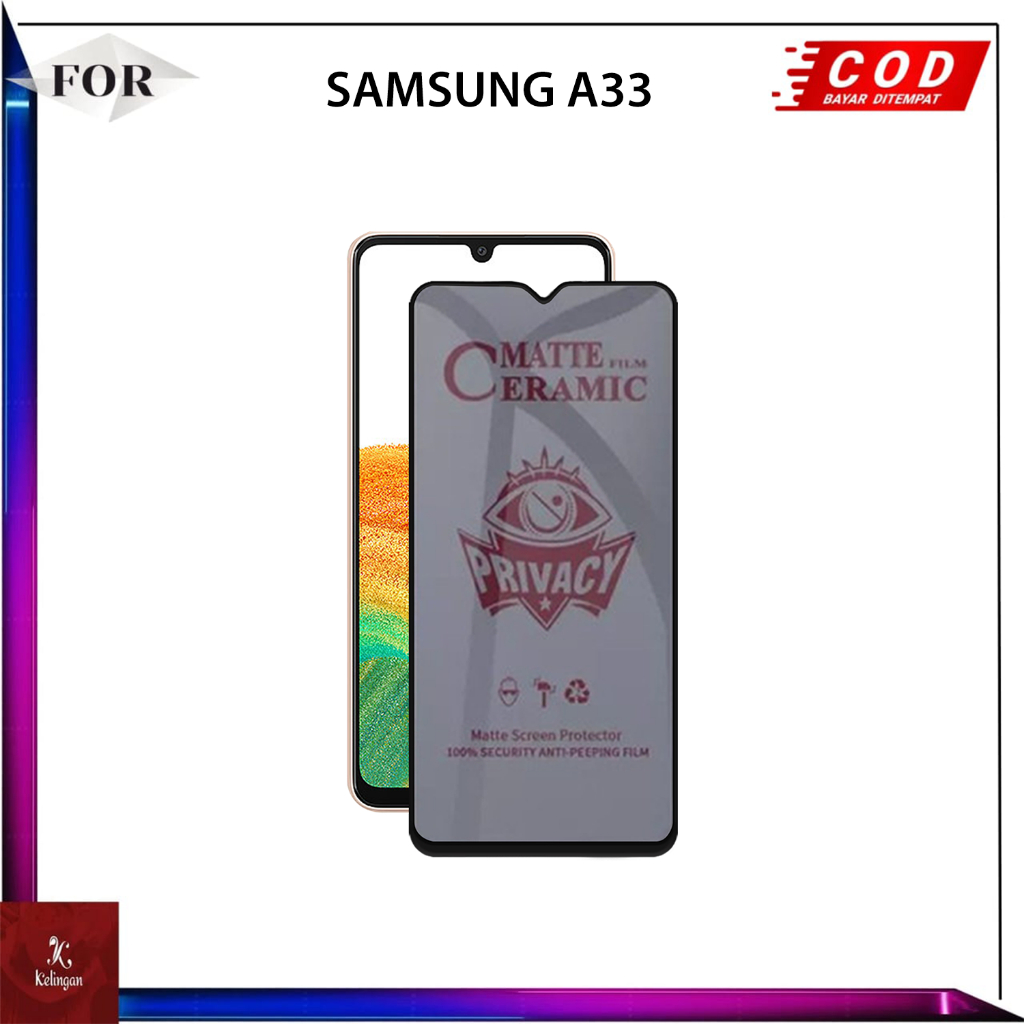 Anti Gores Samsung Galaxy A33 4G/5G  Tempered Glass Kaca  Full Cover