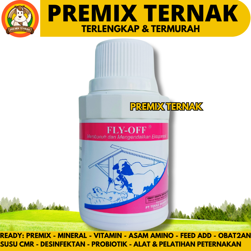 FLY OFF 100ML - Obat Anti Lalat Kutu Nyamuk Pinjal Tungau Caplak Parasit Semprot Hewan - Obat Lalat 