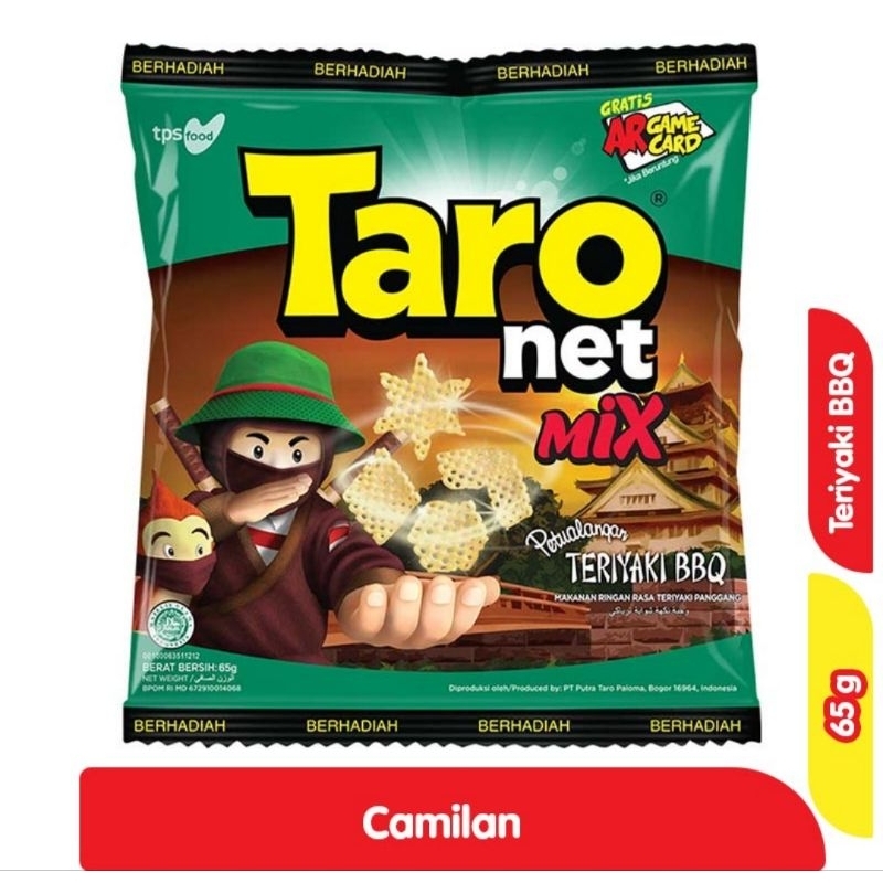 

Taro Net Mix Snack Teriyaki Bbq isi 65 gram