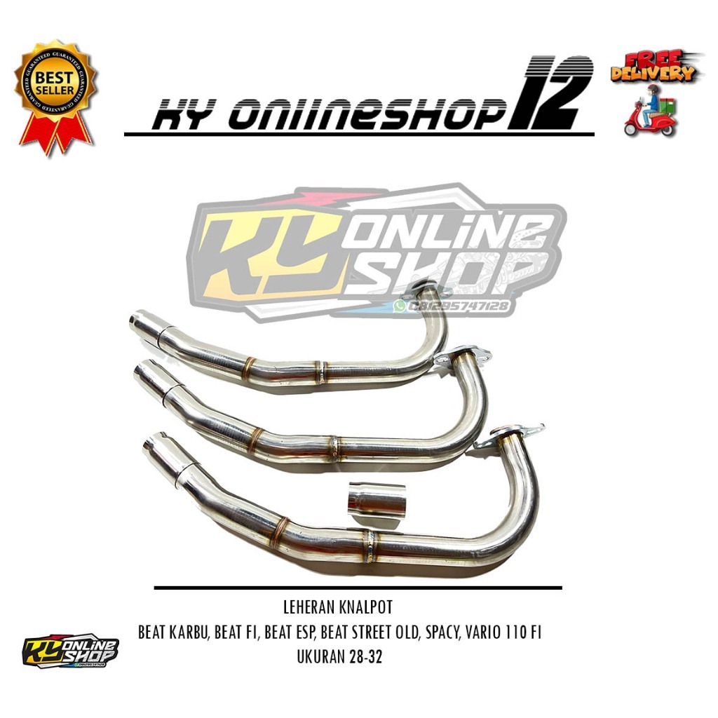 LIVE - LEHERAN STENLIS KNALPOT BEAT SCOOPY VARIO 110 FI SPACY BEAT STREET - BAHAN FULL STAINLESS 201