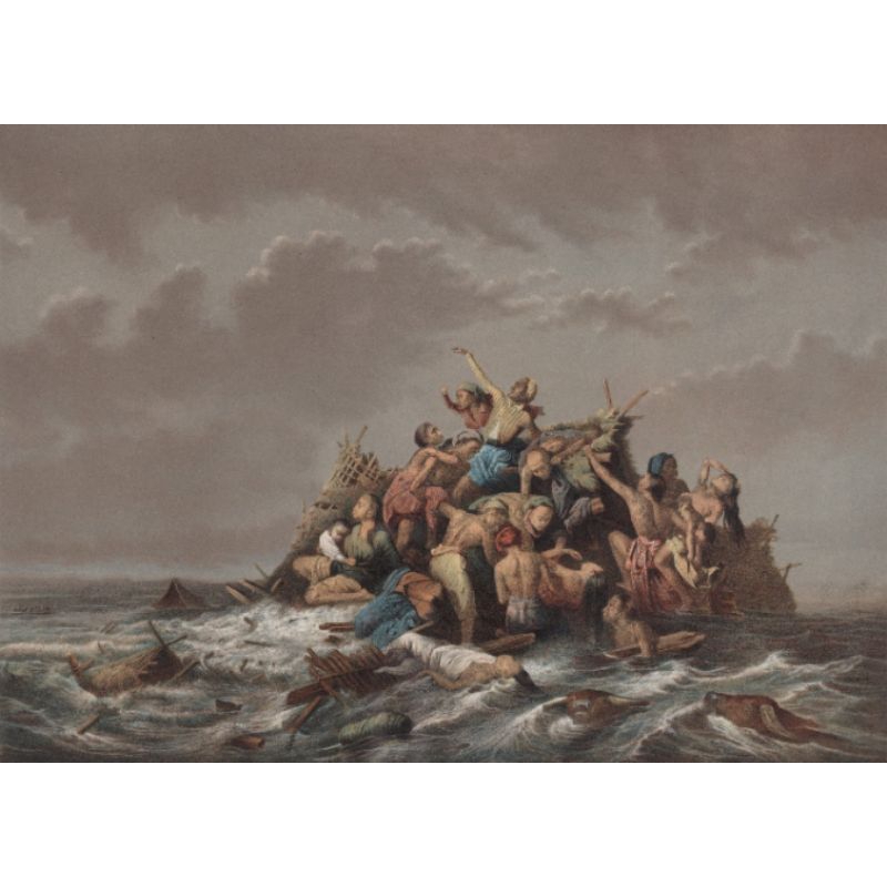 Lukisan Raden Saleh A Flood On Java Painting