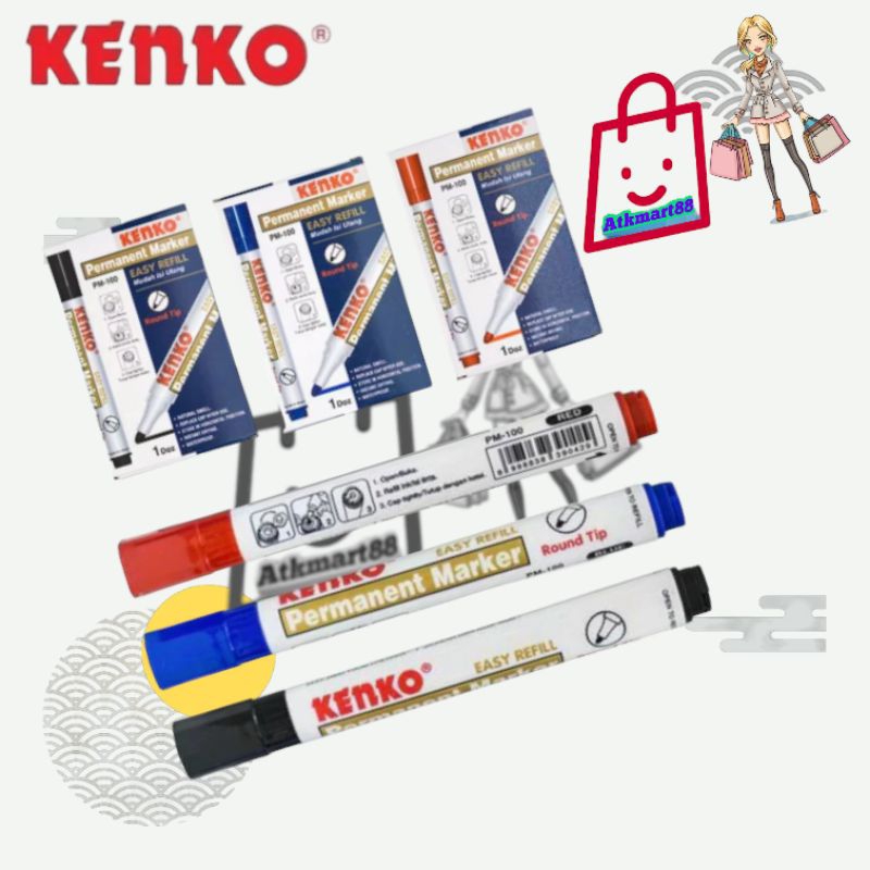

( Per Kotak ) KENKO PERMANENT SPIDOL PM-100