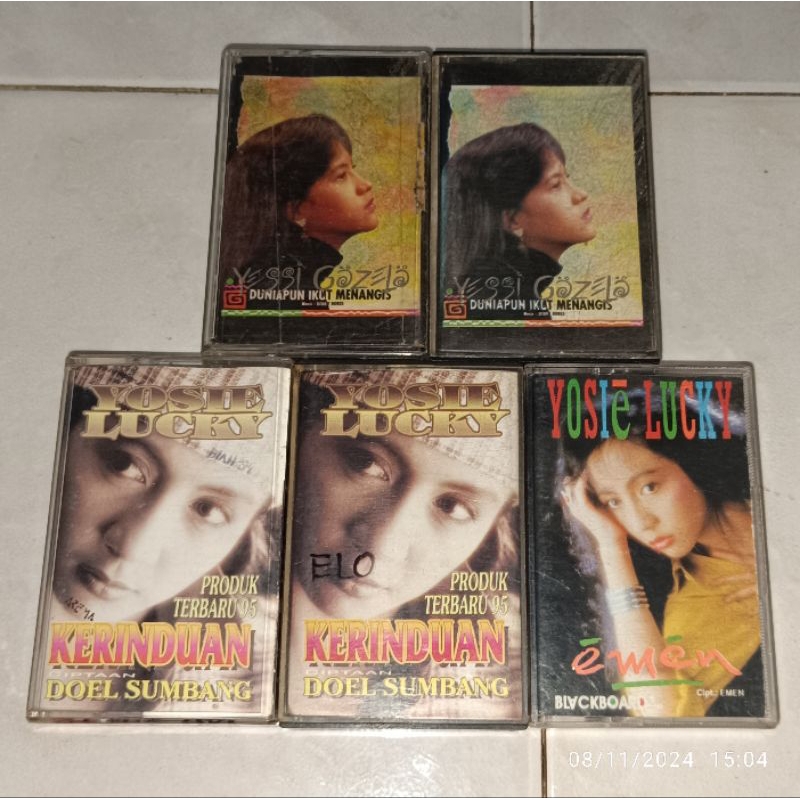 Kaset Pita Indonesia YESSI GAZELA-Duniapun Ikut Menangis / YOSIE LUCKY-Kerinduan / YOSIE LUCKY-Emen
