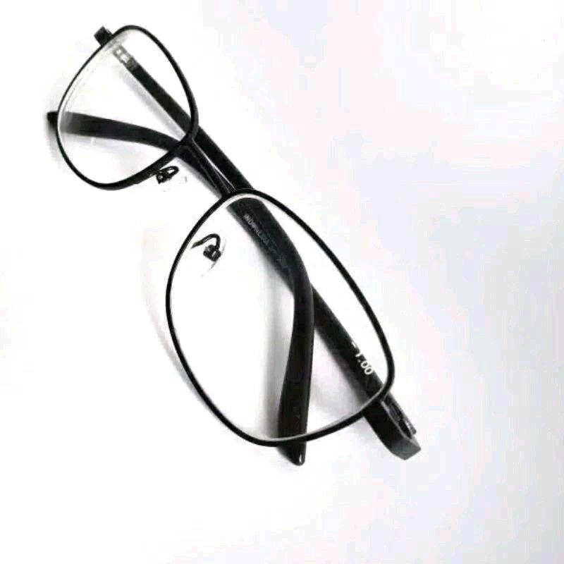 Kacamata Minus Spherical Kotak Kecil Pria dan Wanita - Black