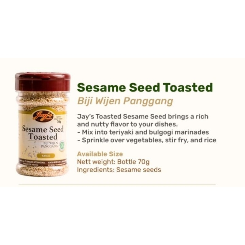 

BIJI WIJEN PANGGANG - SESAME SEAD TOASTED JAYS