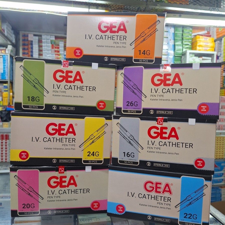 GEA IV CATHETER ABBOCATH 24g 26g 22g 20g 18g 16g 14g Per Pcs