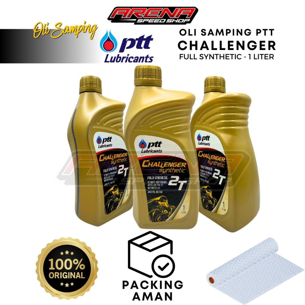 PTT Challenger 2T Full Synthetic 1L - Oli Samping PTT 2 Tak Gold FUll Sintetis 1 Liter Original