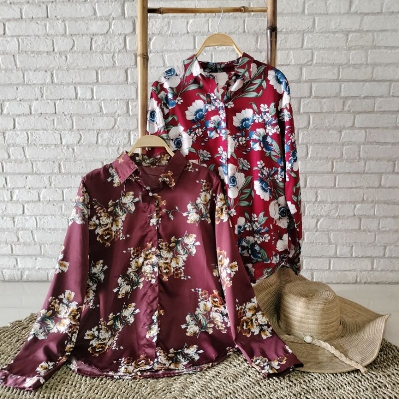 Summer Blouse/ Blouse bunga /kemeja motif/ kemeja motif bunga