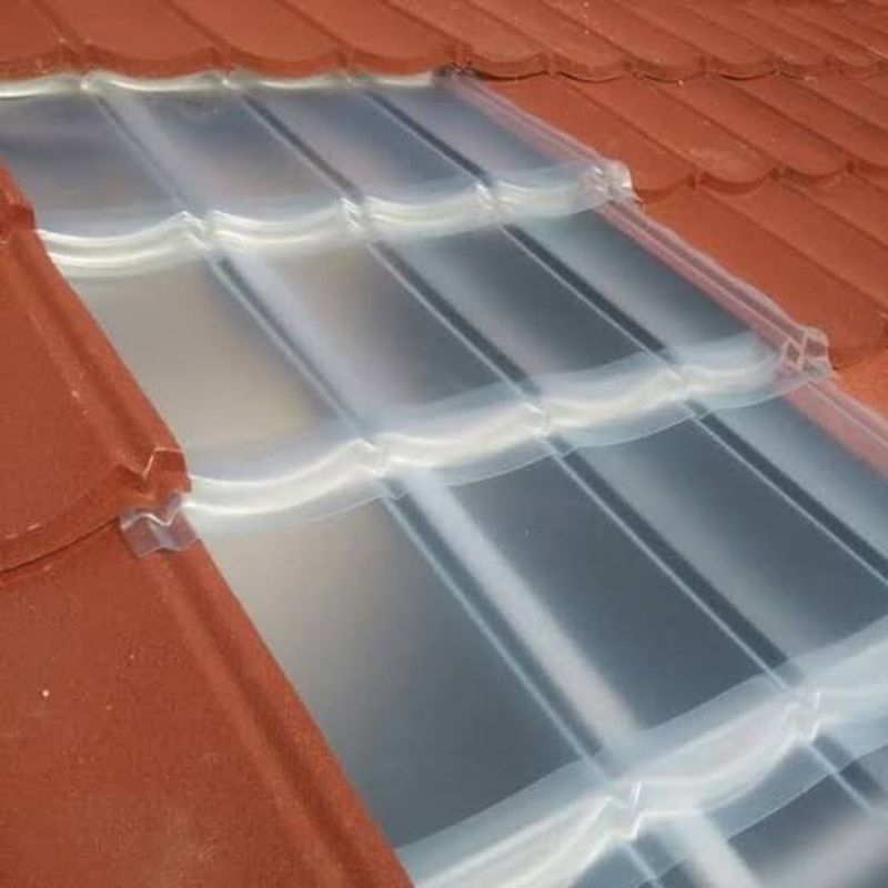 Genteng metal 2x4 transparan / bening
