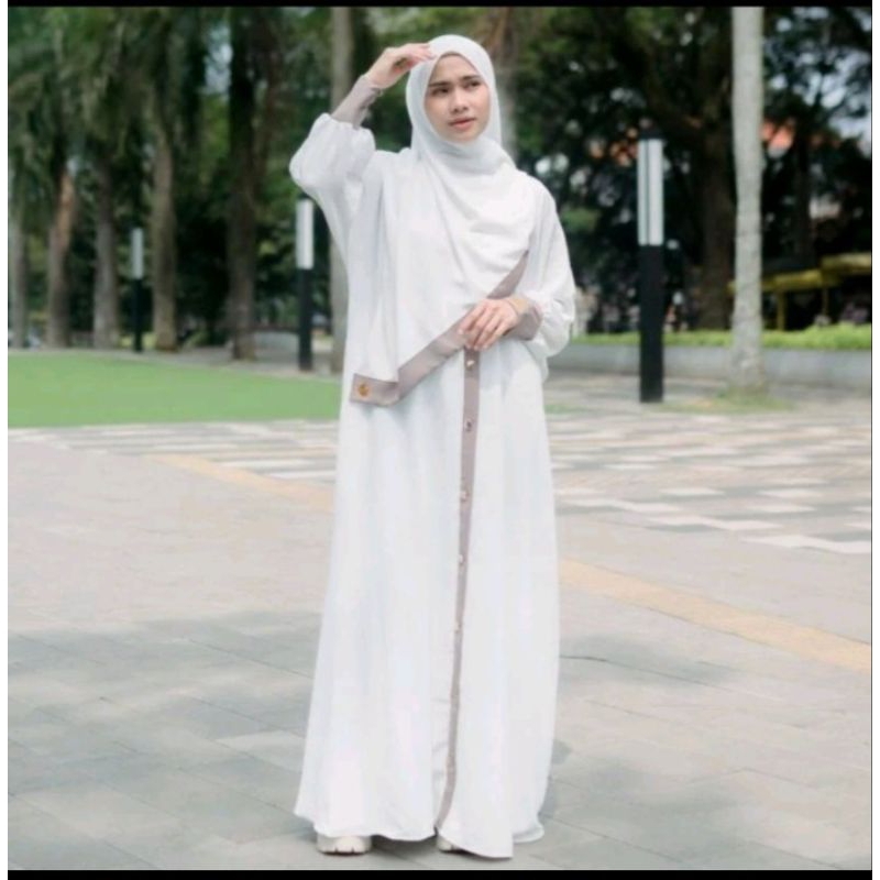 PARAYOU - GAMIS HANA SET PASHMINA + NIKOB