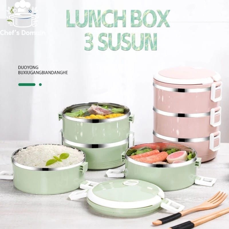 rantang stainless 3 susun tahan panas rantang susun tempat makanan