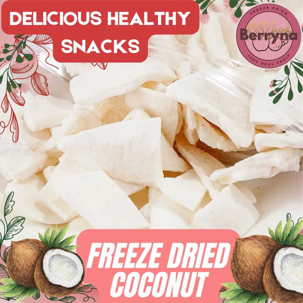 

Berryna Kelapa Coconut Crispy Freeze Dried Kelapa Kering Beku Garing 30g