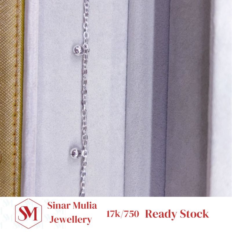 Gelang rantai tifany mainan kerincingan mas putih