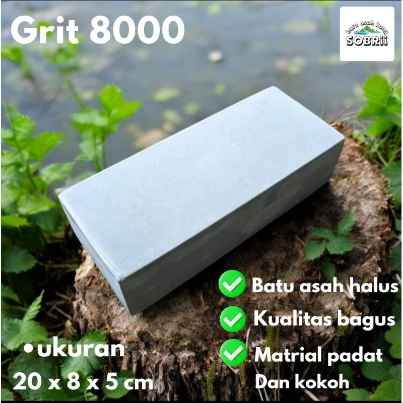 Batu Asah Alam Ungkal Ukuran 20x8x5Cm Penajam Pisau Golok Asli Super Tajam Grit 8000 Paling Bagus
