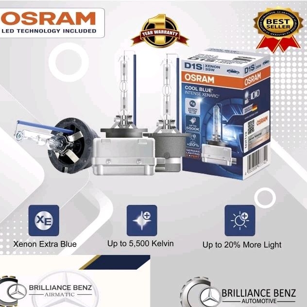 BOHLAMP LAMPU OSRAM COOLBLUE D1S D2S D2R D3S D4S D4R LAMPU UTAMA OSRAM - D2S