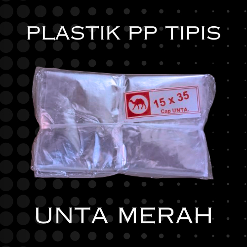 Plastik PP Tipis 15x35 | Plastik PP Tahu Tempe Sayur Teri Kerupuk | Unta Merah | Plastik Tahu