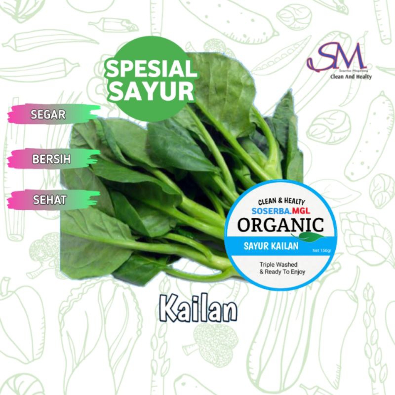 

Daun kailan segar hijau