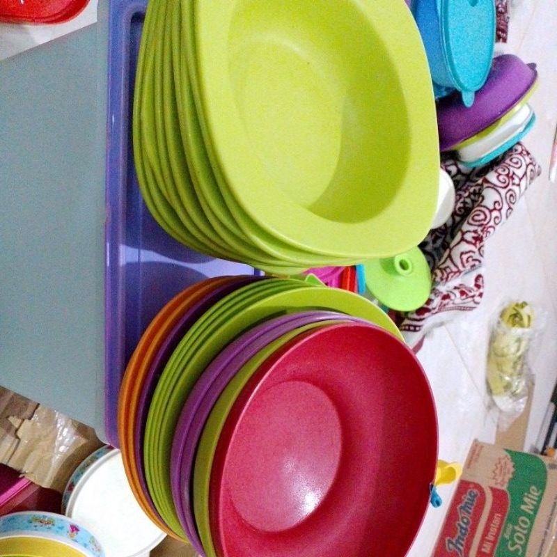 mangkok blossom second Tupperware - piring kecil Tupperware - Tupperware second