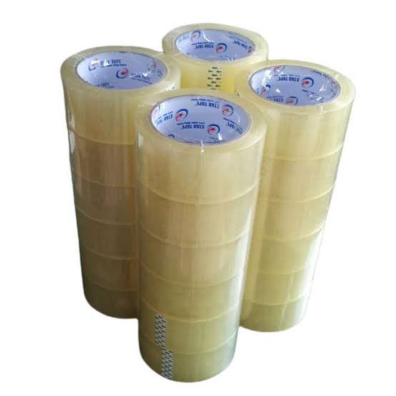 

Lakban Bening 1 Roll isi 6 Pcs 45MM X 90 Yard PROMO MURAH/ Lakban Solasi Bening Isi 45 MM X 90 Yard PROMO MURAH