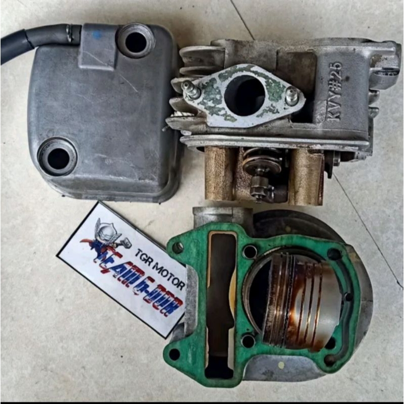 blok cylinder head cop boring piston set original honda kvy beat scoopy spacy karbu