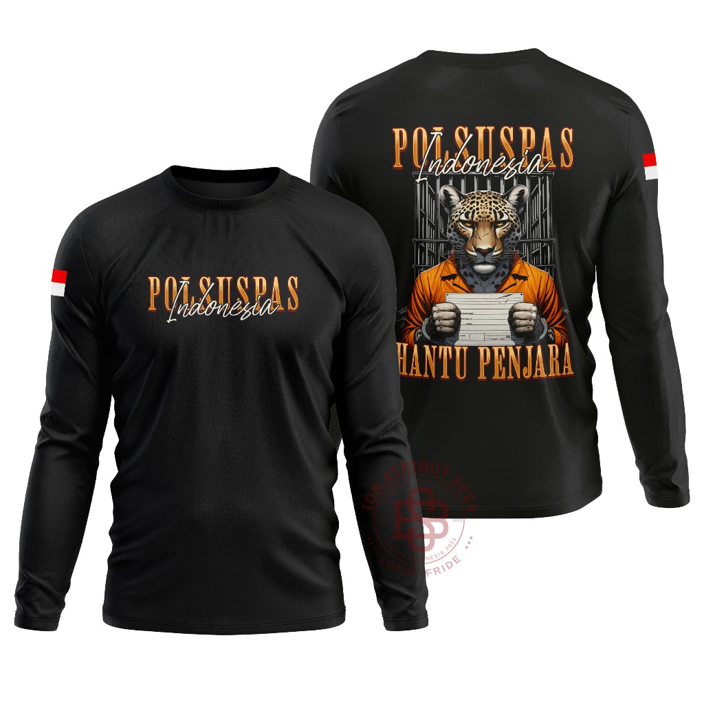 KAOS HANTU PENJARA - BAJU POLSUSPAS T-SHIRT KEMENKUMHAM INDONESIA LENGAN PANJANG