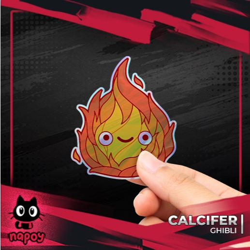 

Stiker Hologram Anime Howl Moving Castle Calcifer