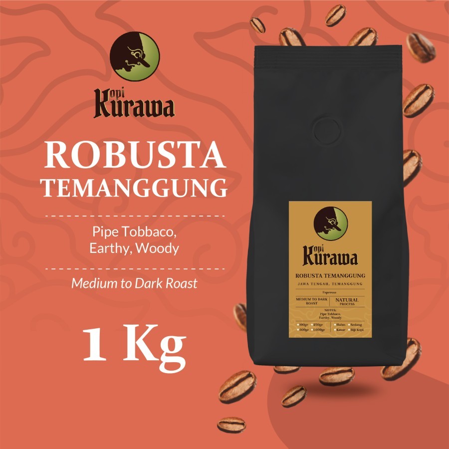 

Kopi Robusta Temanggung 1 Kg (Bubuk/Biji Sangrai) Ready Stock