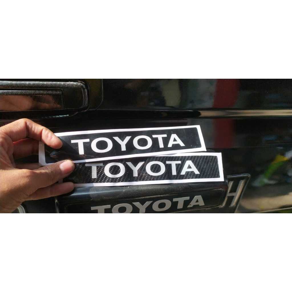 Sticker toyota stiker topi kaca belakang kijang super/grand