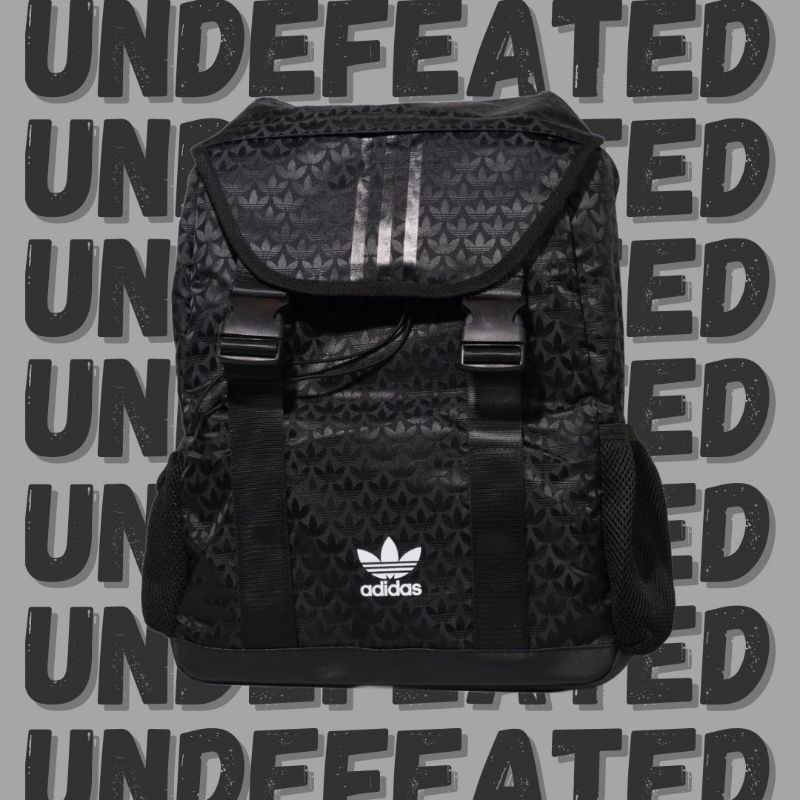 UD ADIDAS TREFOIL MONOGRAM UNISEX LOGO BACKPACK - BLACK