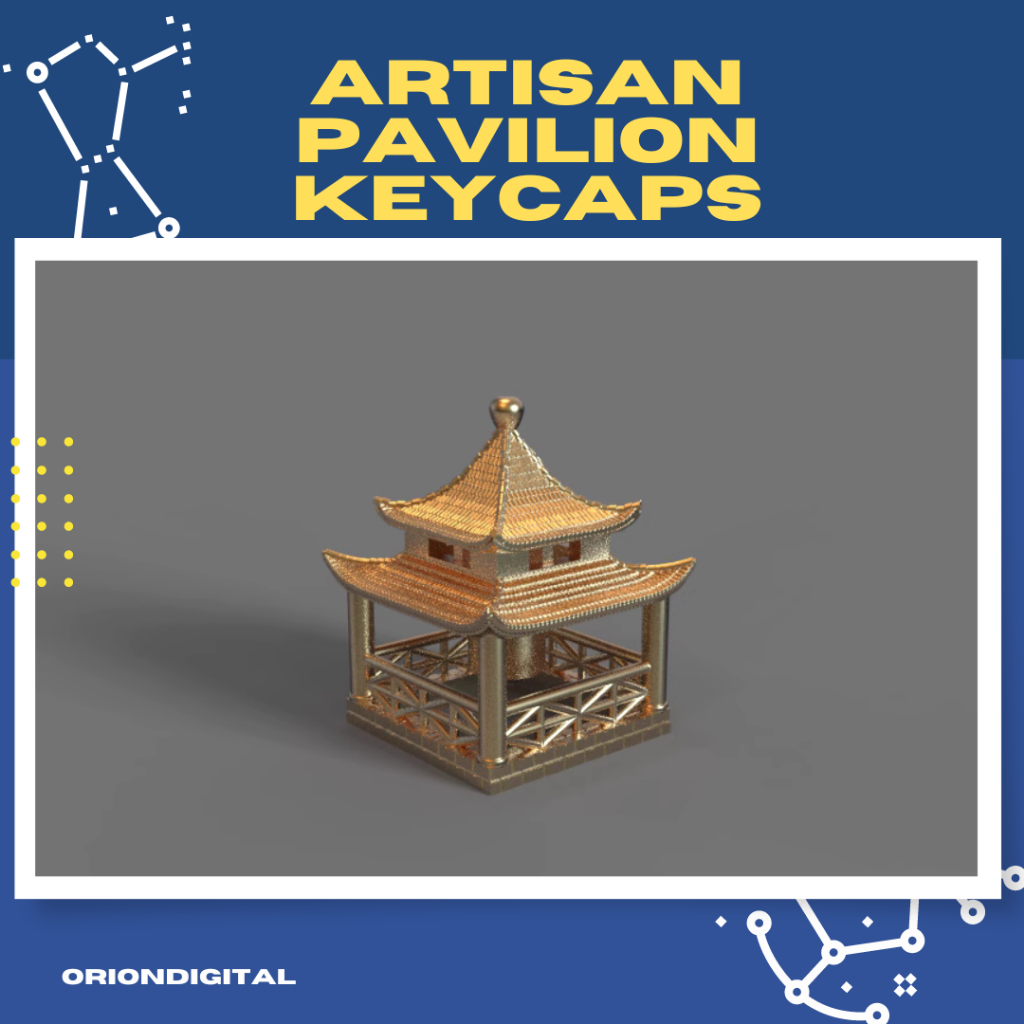 Artisan Keycap Resin Bagua Pavilion
