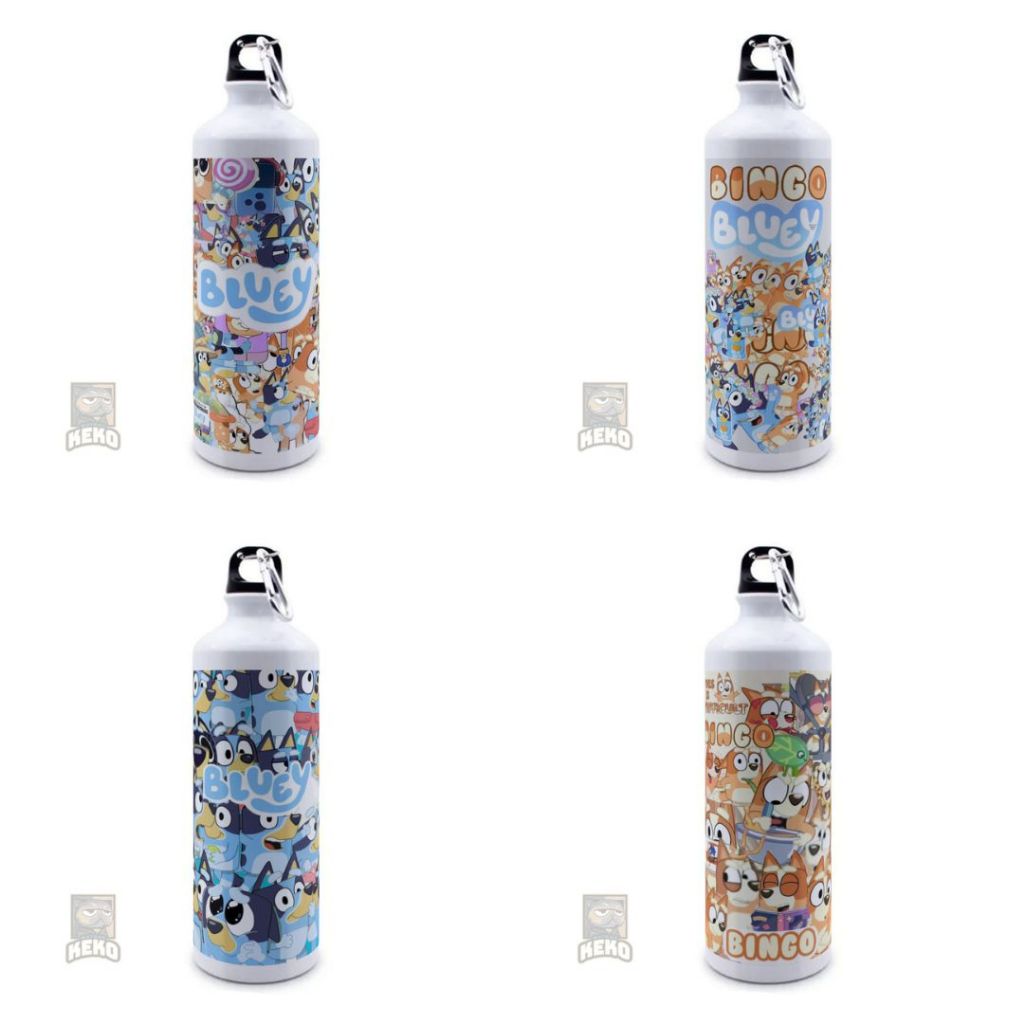 Botol Minum Cartoon Blue y Collage Aesthetic Botol Lucu Botol Hadiah