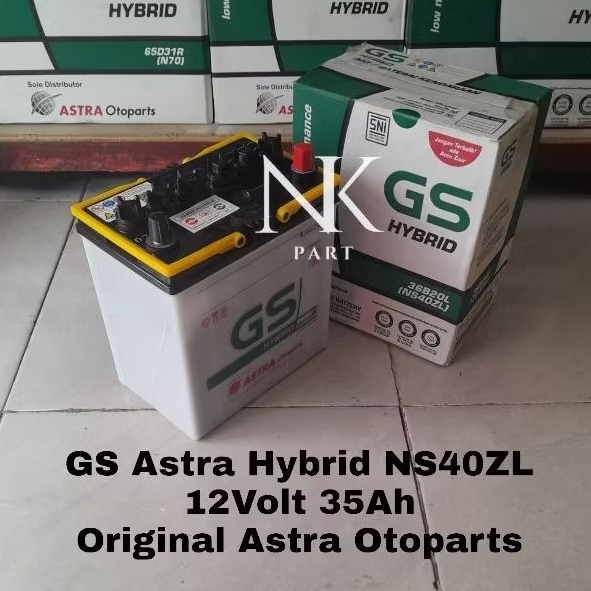 Aki Mobil Suzuki Karimun, Baleno, Ciaz Accu GS Astra Hybrid NS40ZL 35A