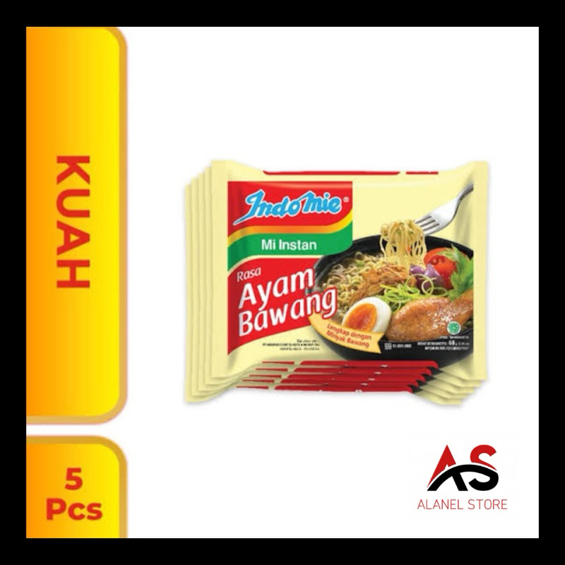 

5 pcs - Indomie Rasa Ayam Bawang