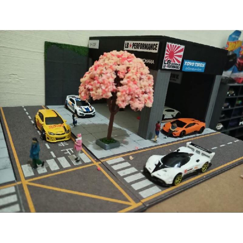 Diorama Bengkel LBWK 1:64 || LBWK Garage Diorama untuk hot wheels Mini GT Tarmac Pop Race Majorette 