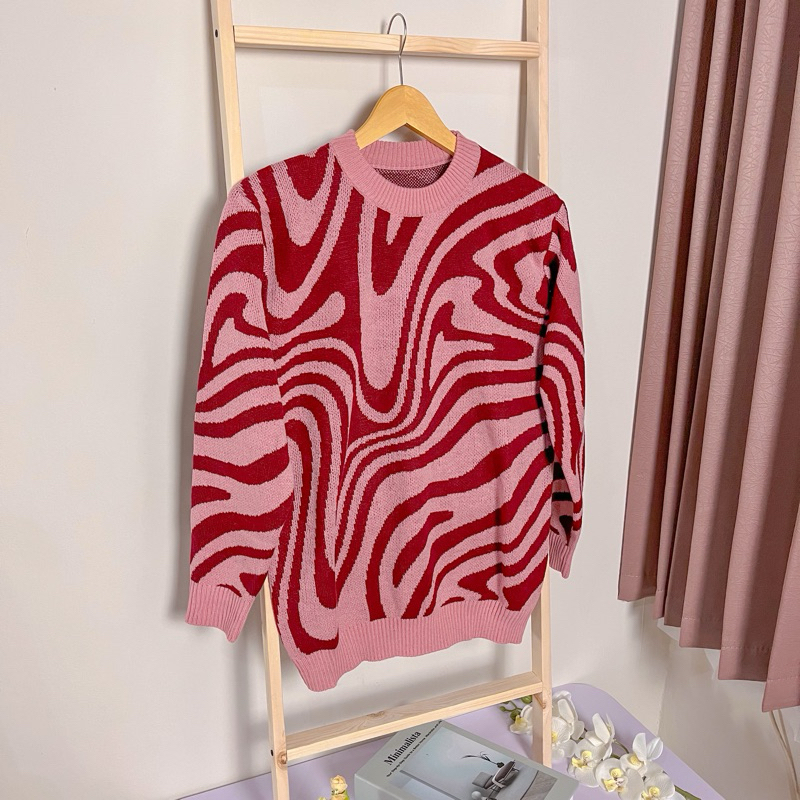 DAMASCENA - ZEBRA SWEATER RAJUT | SWEATER LUCU