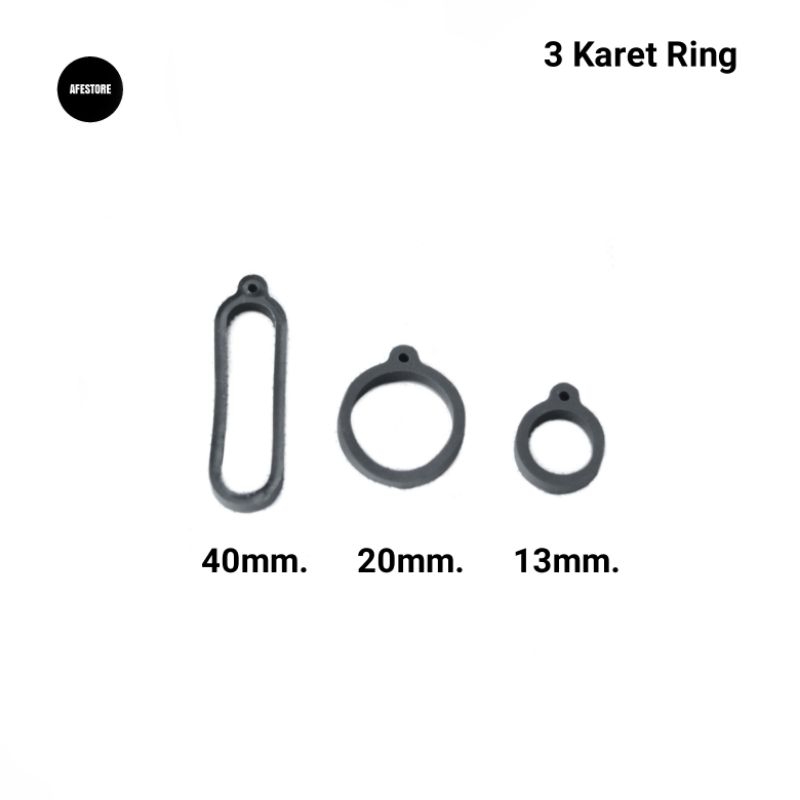 Paket Karet Ring O Tebal 13 mm, 20 mm, 40mm Aksesoris Tali Lanyard - Terlaris