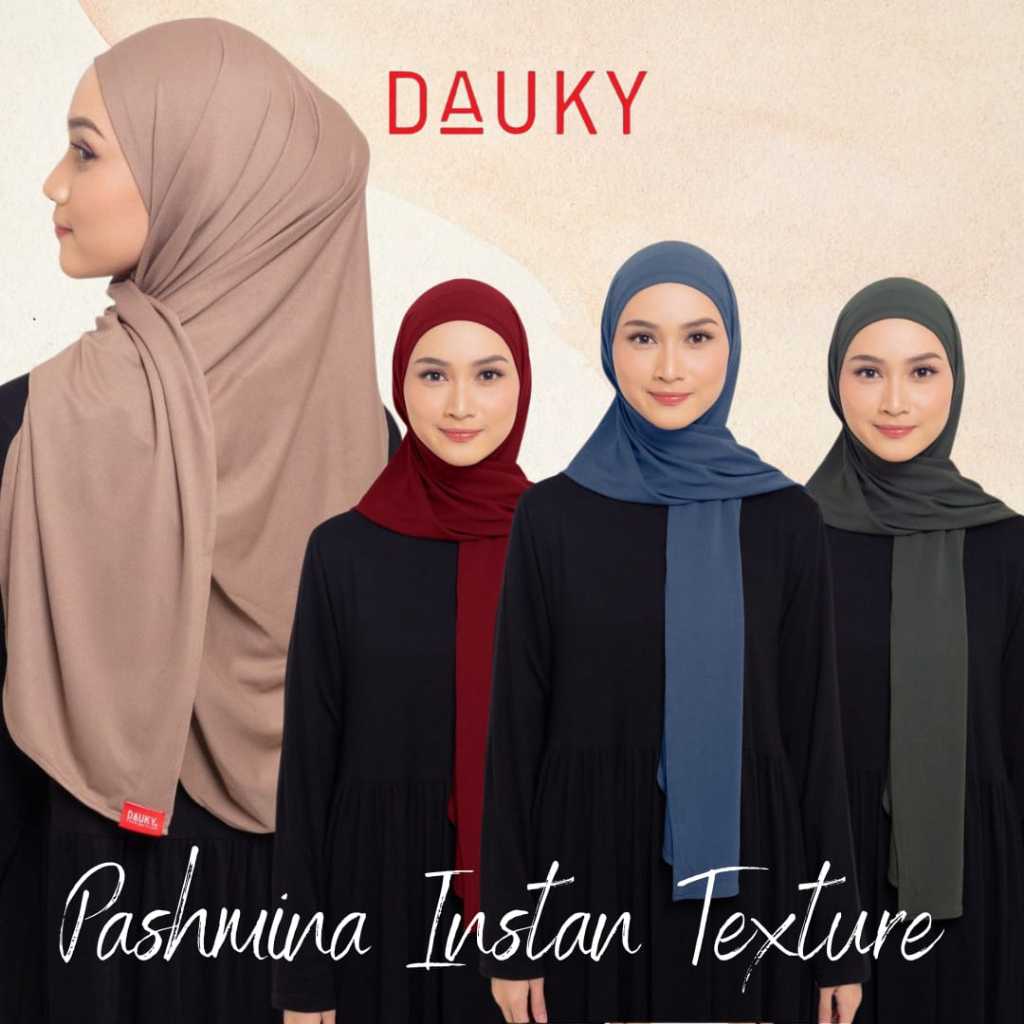 ELZATTA DAUKY HIJAB INSTAN PASHMINA TEXTURE PASHMINA BAHAN JERSEY TEXTURE  ELZATTA JILBAB ELZATTA JI