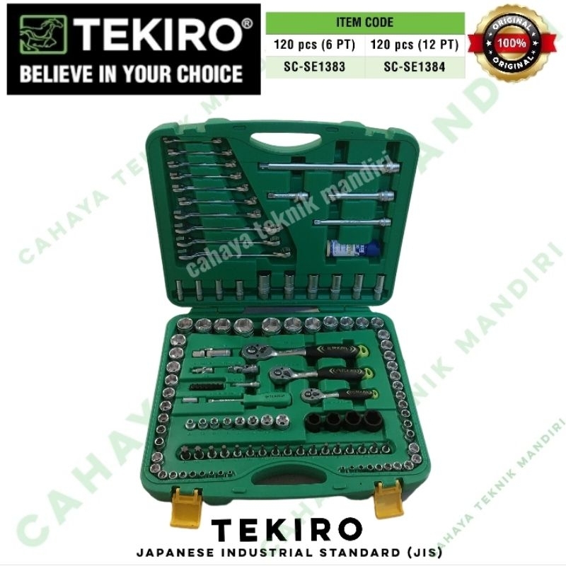 TEKIRO kunci shock set 120 pcs 6pt dan 12pt
