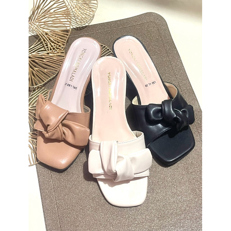 Sandal Wanita Terbaru Heels yongki komaladi Pita 5cm