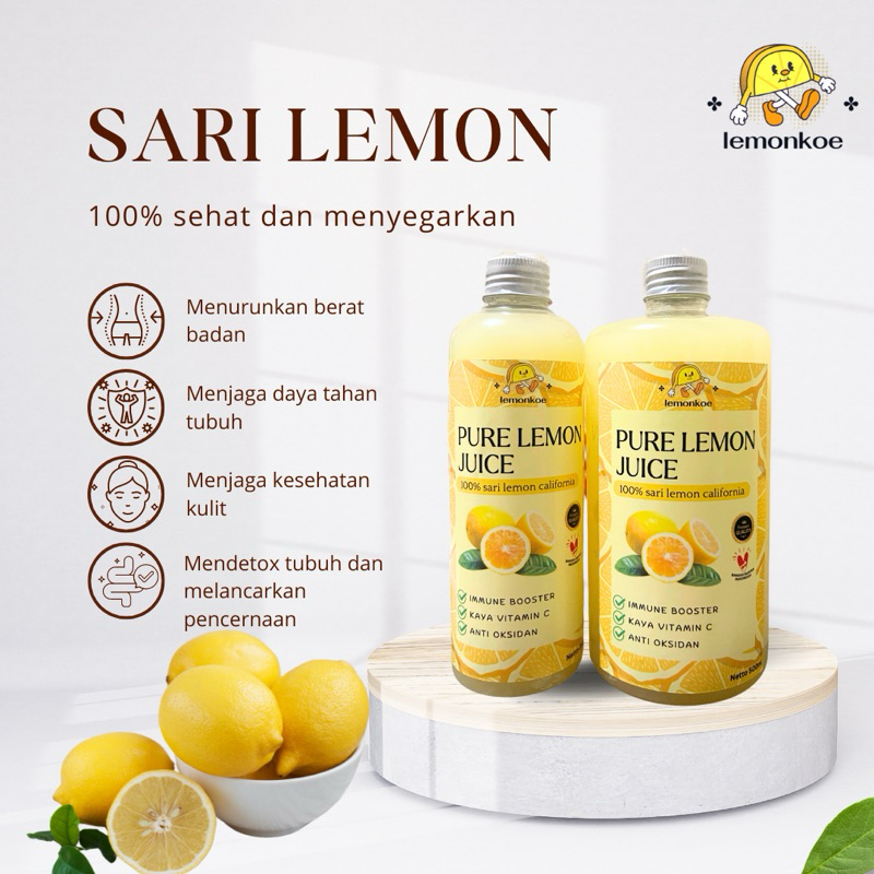 

RB Lemonkoe Paket Hemat Diet Sehat Sari Lemon Cuka Apel Penghancur Lemak Detox Body Alami