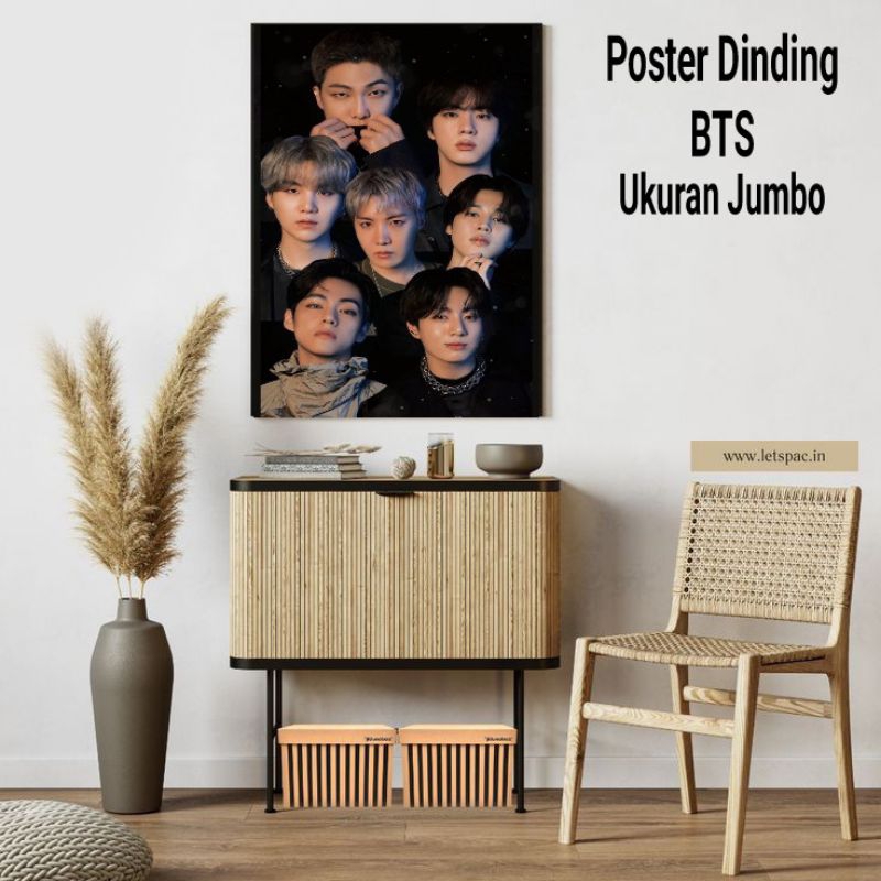 Poster ukuran Jumbo Foto personel BTS (hiasan dinding)