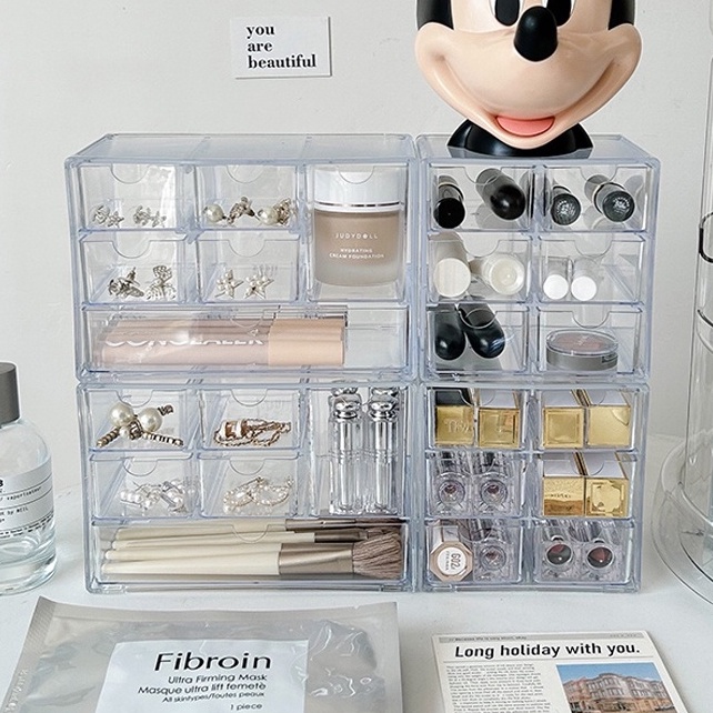 Paling Diminati 9 Drawers 6 Drawers Storage Box Mini Drawer Desktop INS Aesthetic Desk